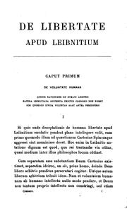 Cover of: De libertate apud Leibnitium ... by André Cresson