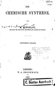Cover of: Die chemische Synthese