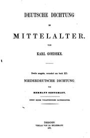 Cover of: Deutsche Dichtung im Mittelalter
