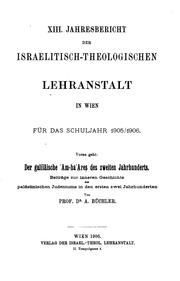 Cover of: Der galiläische'am-ha'areṣ des zweiten Jahrhunderts: Beiträge zur Innern Geschichte des ...