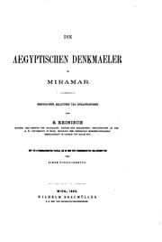 Cover of: Die aegyptischen Denkmaeler in Miramar by Leo Reinisch