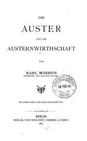 Cover of: Die Auster und die Austernwirthschaft