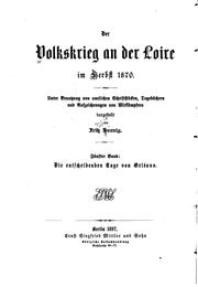 Cover of: Der Volkskrieg an der Loire im Herbst 1870 by Fritz August Hoenig, Fritz August Hoenig