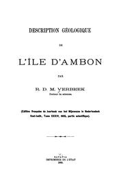 Cover of: Description géologique de l'île d'Ambon