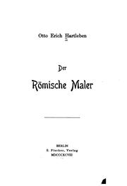 Cover of: Der römische Maler