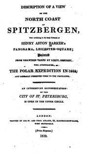 Cover of: Description of a View of the North Coast of Spitzbergen: Now Exhibiting in the Large Rotunda of ...