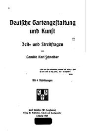 Cover of: Deutsche Gartengestaltung und Kunst: Zeit und Streitfragen