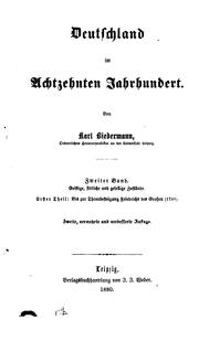 Cover of: Deutschland in achtzehnten Jahrhundert
