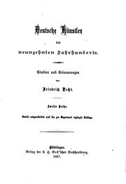 Cover of: Deutsche Künstler des neunzehnten Jahrhunderts: Studien und Erinnerungen