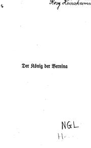 Cover of: Der König der Bernina