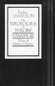 Cover of: The ideologies of theory: essays 1971-1986
