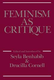 Cover of: Feminism As Critique by Seyla Benhabib