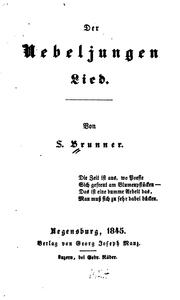 Cover of: Der Nebeljungen Lied