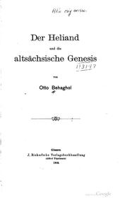 Cover of: Der Heliand und die Altsächsische Genesis