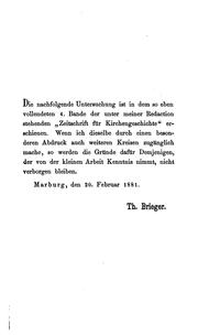 Cover of: Die angebliche Marburger Kirchenordnung von 1527 und Luther's erster katechetischer Unterricht ...