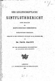Cover of: Der keilinschriftliche Sintfluthbericht: Eine Episode des babylonischen ...
