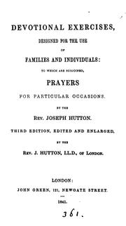 Cover of: Devotional exercises: to which are subjoined, prayers for particular occasions