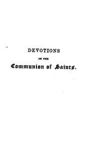 Cover of: Devotions on the communion of saints