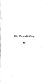 Cover of: Die Frauenkleidung