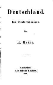 Cover of: Deutschland: Ein Wintermährchen