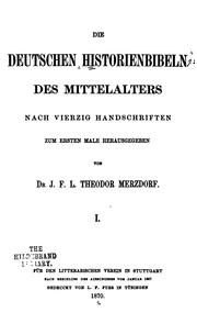Cover of: Die deutschen Historienbibeln des Mittelalters