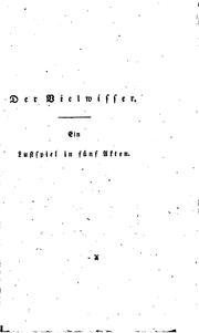 Cover of: Der Vielwisser: Ein Lustspiel in Fünf Akten