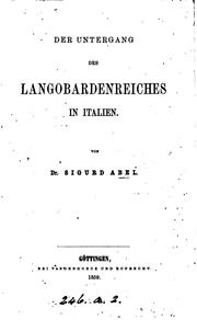 Cover of: Der Untergang des Langobardenreiches in Italien