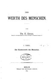 Der Werth des Menschen by Ernst Engel