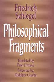 Cover of: Philosophical fragments