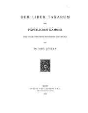 Cover of: Der Liber Taxarum der Päpstlichen Kammer