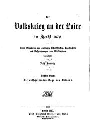 Cover of: Der Volkskrieg an der Loire im Herbst 1870 by Fritz August Hoenig, Fritz August Hoenig