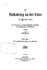 Cover of: Der Volkskrieg an der Loire im Herbst 1870