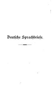 Cover of: Deutsche Sprachbriefe
