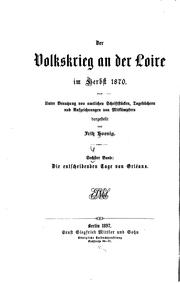 Cover of: Der Volkskrieg an der Loire im Herbst 1870