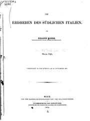 Cover of: Die Erdbeben des südlichen Italien by Eduard Suess