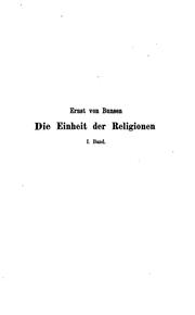 Cover of: Die Einheit der Religionen im Zusammenhange mit den Völkerwanderungen der ...