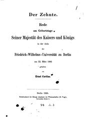 Cover of: Der Zehnte, Rede