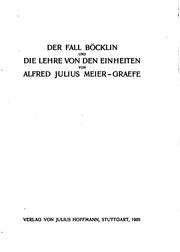 Cover of: Der Fall Böcklin und die Lehre von den Einheiten