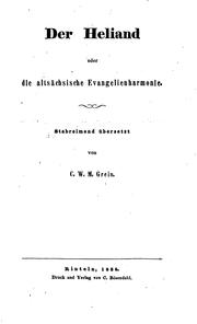 Cover of: Der Heliand: Oder die altsächsische Evangelienharmonie.