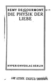 Cover of: Die Physik der Liebe