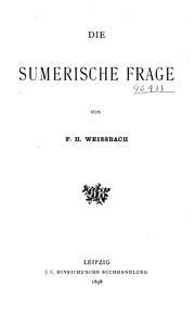 Cover of: Die sumerische Frage