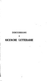 Cover of: Discussioni e ricerche letterario by Francesco Torraca