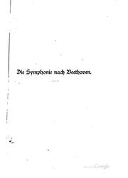 Cover of: Die Symphonie nach Beethoven