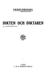 Cover of: Dikten och diktaren