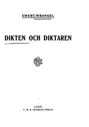 Cover of: Dikten och diktaren by Ewert Wrangel