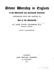 Cover of: Divine Worship in England in the Thirteenth and Fourteenth Centuries ...