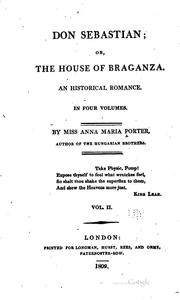 Cover of: Don Sebastian, Or, The House of Braganza: An Historical Romance by Anna Maria Porter