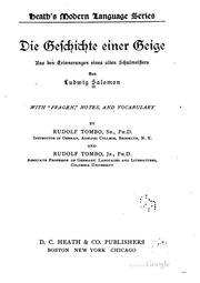 Cover of: Die Geschichte einer Geige: Aus den Erinnerungen eines alten Schulmeisters
