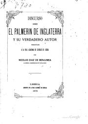 Cover of: Discurso sobre el Palmerin de Inglaterra y su verdadero autor, presentado a ...