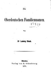 Cover of: Die oberdeutschen Familiennamen